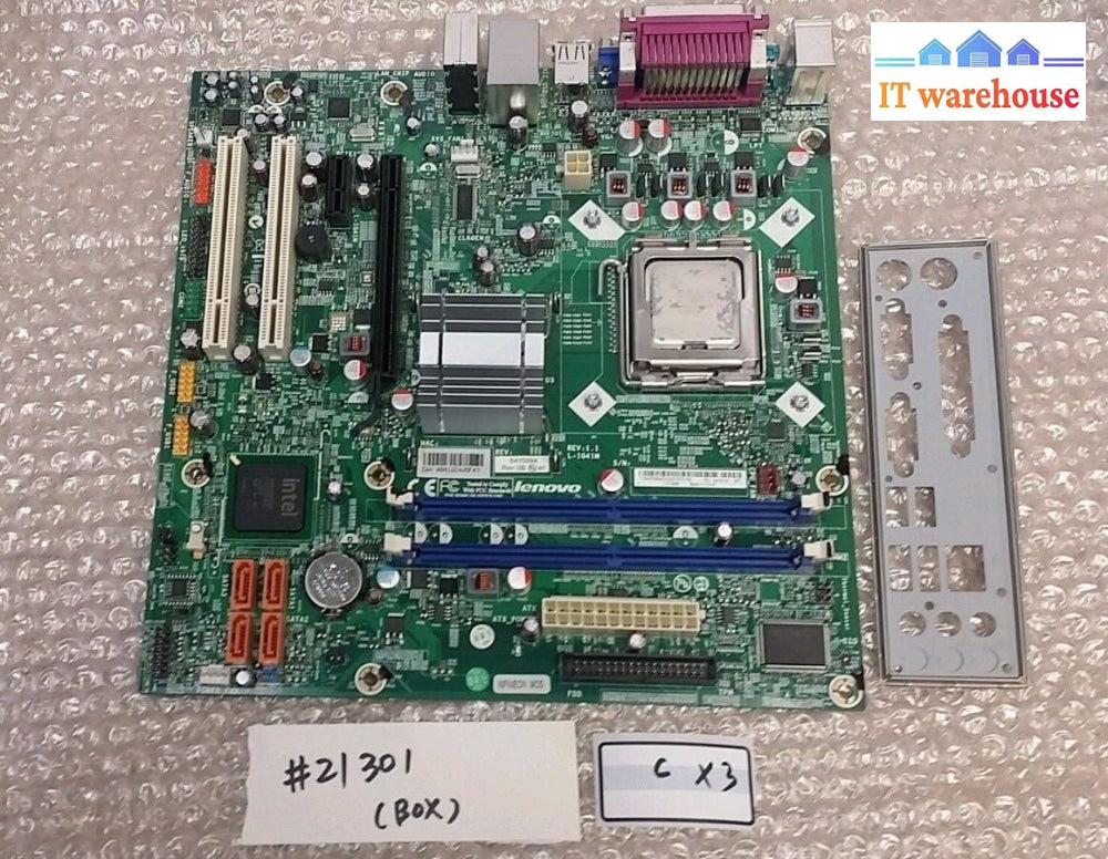 * IBM/Lenovo   Motherboard L-IG41M 64Y5894  FRU 64Y9197  w/ E5300 CPU& I/O PLATE