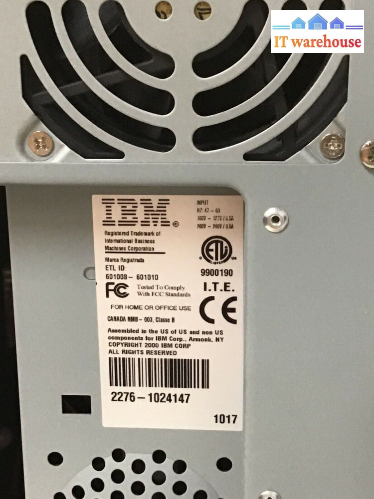 IBM NetVista 2276 52U Motherboard W/Pentium III 800MHz +Heatsink +Fan+I/O Plate 