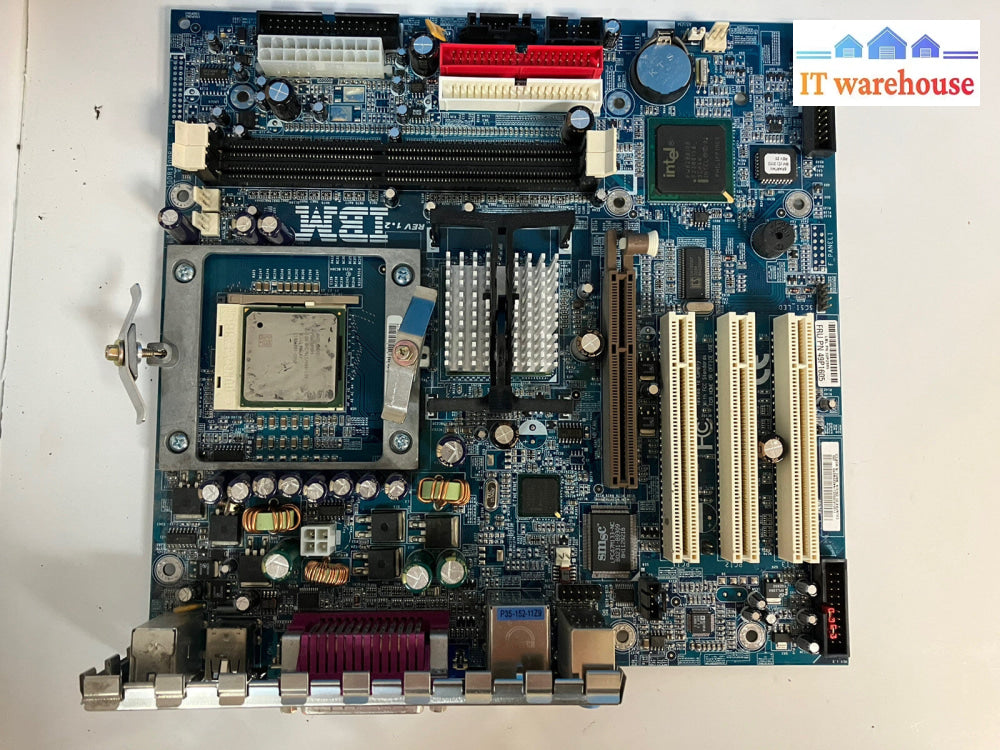 ~ IBM Netvista Motherboard FRU 49P1605 24P4810 W/ Intel Pentium 4 CPU & IO Plate