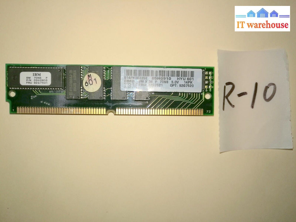 + IBM RAM 05H0910 92G7521  92G7520 8Mb 2Mx36 70NS 5.0V @@@