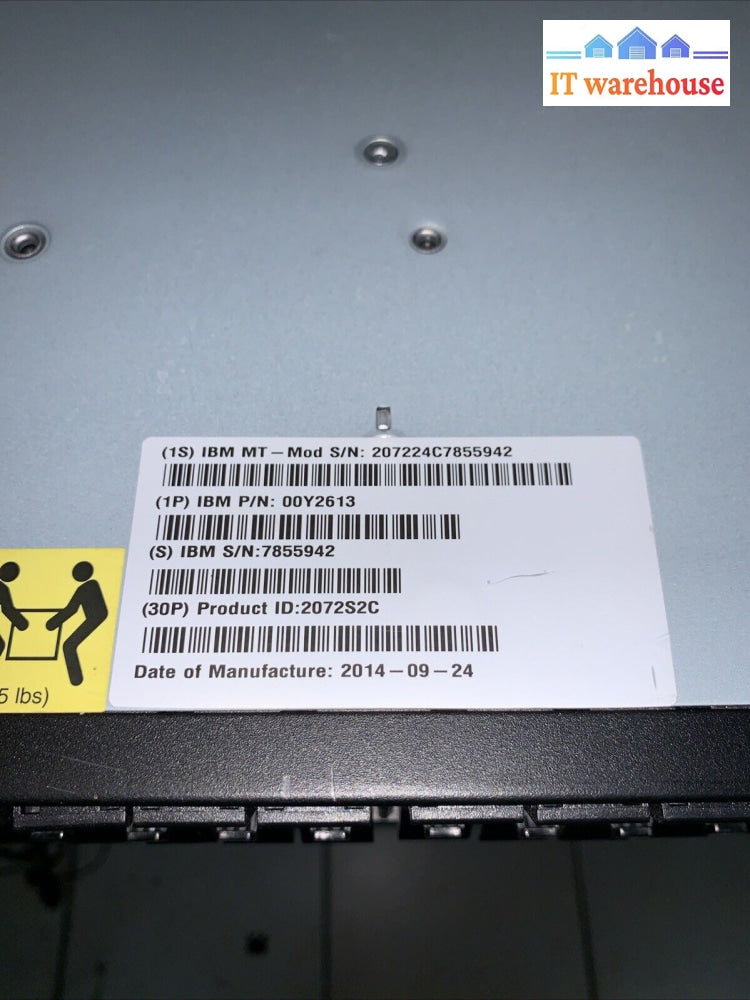 IBM Storwize V3700 Control Enclosure 24x 2.5’’ SAS Bays (chassis only)