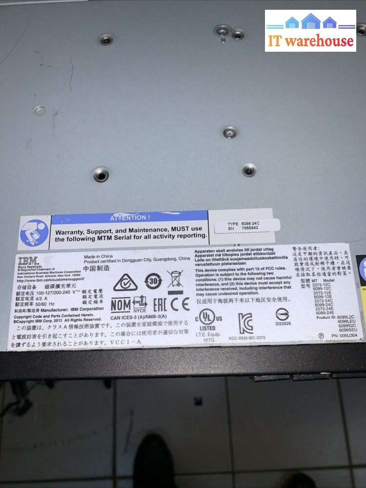 IBM Storwize V3700 Control Enclosure 24x 2.5" SAS Bays (chassis only)
