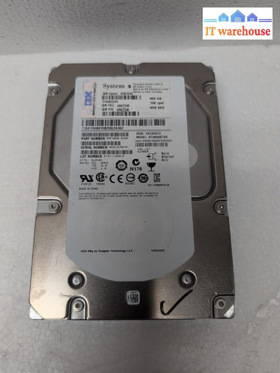 IBM System X 44W2244 44W2245 600GB 3.5" SAS Server Hard Drive TESTED -