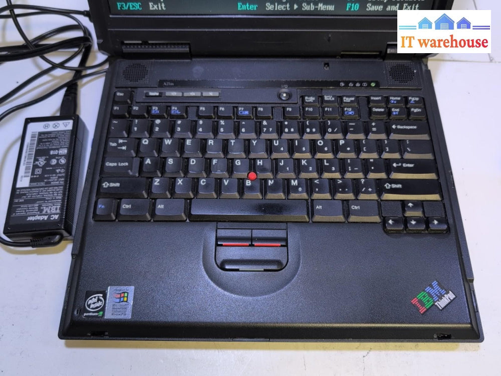 IBM ThinkPad A21m 14" Laptop Intel Pentium III 700 MHz/ 192MB /10GB HD /No OS -