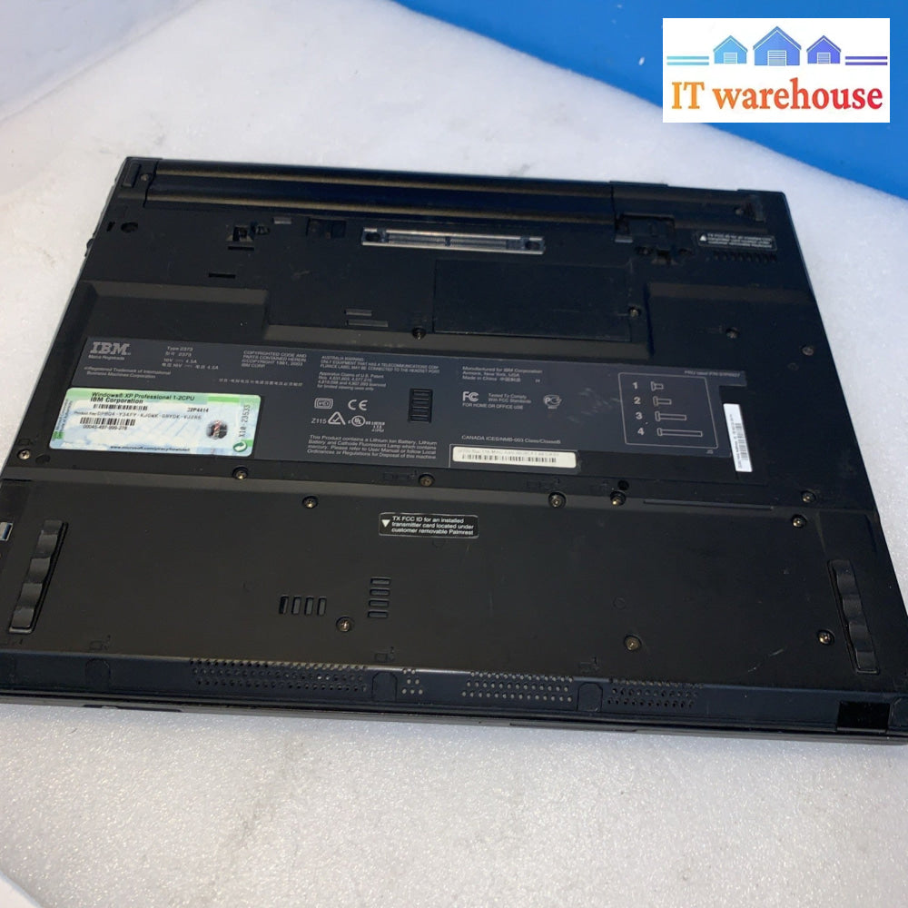 IBM ThinkPad T41 Laptop 14" PM 1.6GHZ 1GB (No hard drive/caddy/connector/cover)