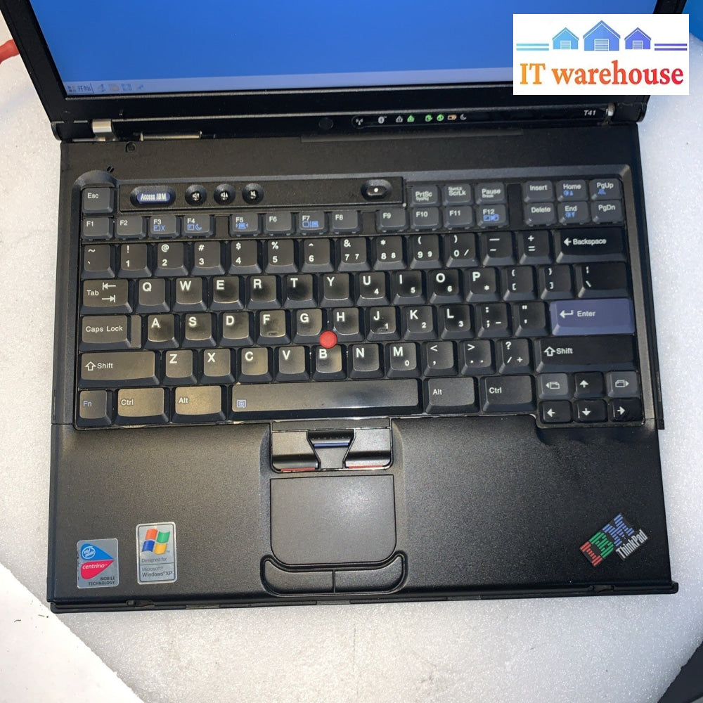 IBM ThinkPad T41 Laptop 14" PM 1.6GHZ 1GB (No hard drive/caddy/connector/cover)