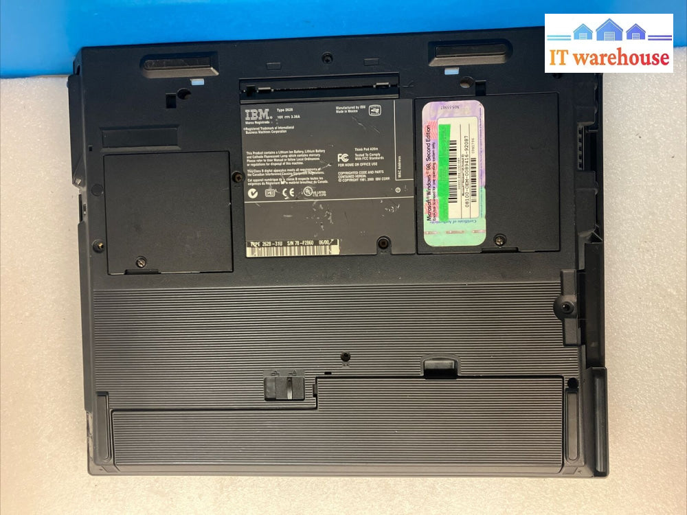 ~ Ibm Type 2628 Laptop Pentium Cpu For Parts Or Repair As Is (Read)
