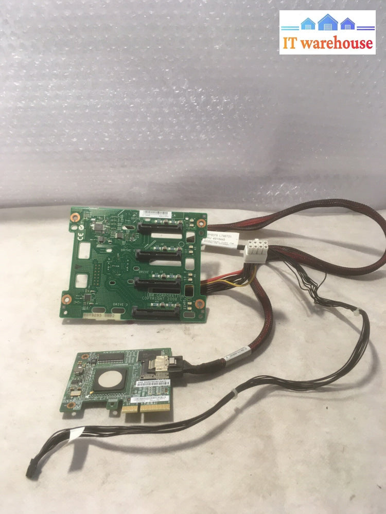 IBM X3200 M3  SAS SATA Backplane 49Y4462 & Raid Controller 49Y4737 & Cables