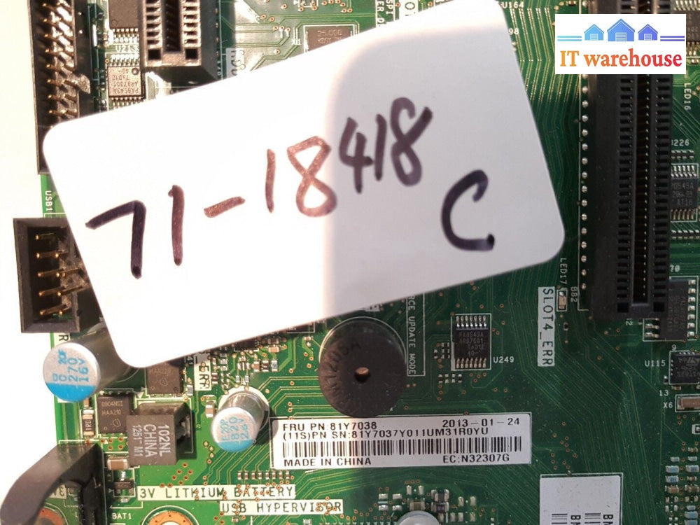 - IBM X3300 M4 system board 81Y7038 81Y7037