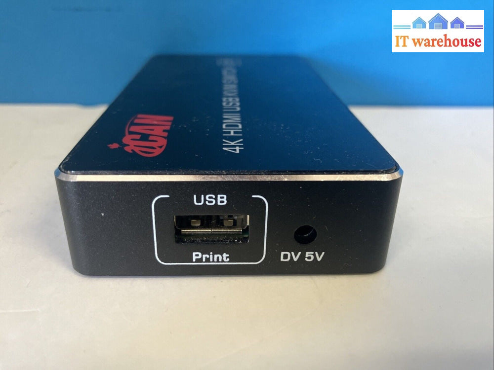 iCAN 4K HDMI USB KVM Switch 2x1 With One Cable & AC Adapter ~