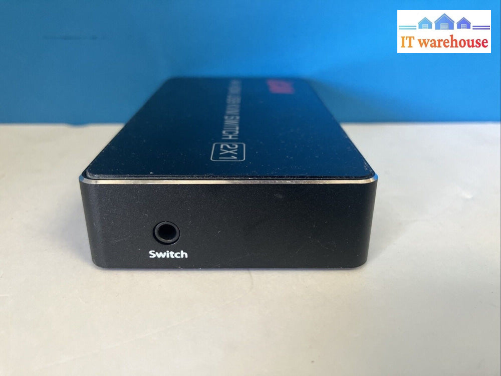 iCAN 4K HDMI USB KVM Switch 2x1 With One Cable & AC Adapter ~