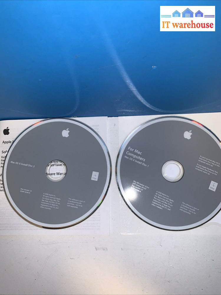 iMac MacOS Leopard 10.5.4 2Z691-6248-A 2Z691-6249-A