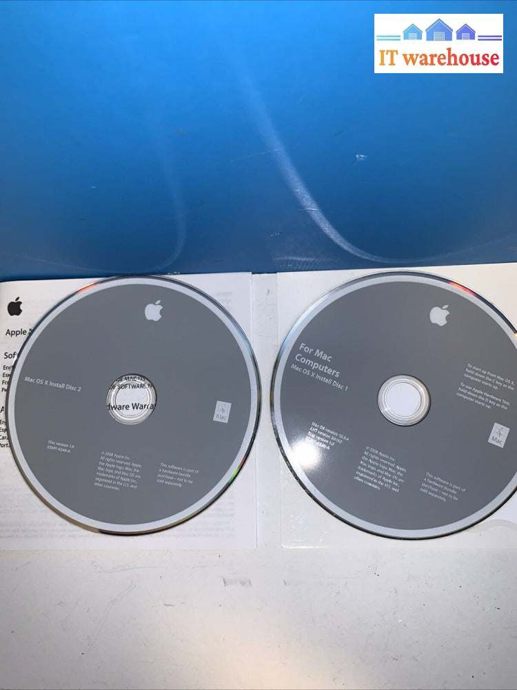 iMac MacOS Leopard 10.5.4 2Z691-6248-A 2Z691-6249-A