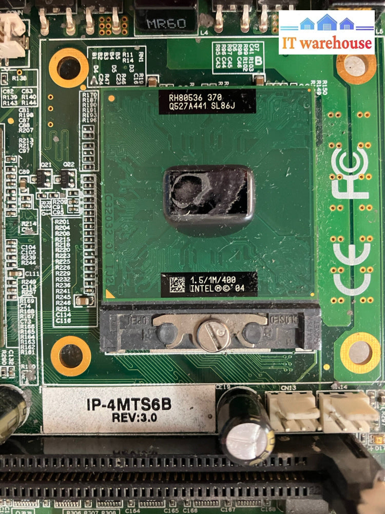 ~Industry motherboard IP-4MTS6B dual network port W/ Intel Celeron SL86J + Plate