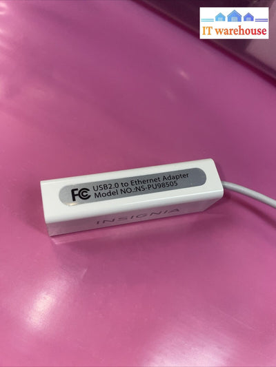 Insignia Usb 2.0 To Rj45 Ethernet Network Adapter For Mac Os/ Windows Pc Laptop