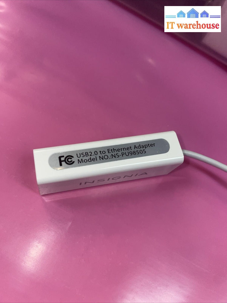 Insignia USB 2.0 to RJ45 Ethernet Network Adapter for Mac OS/ Windows PC Laptop