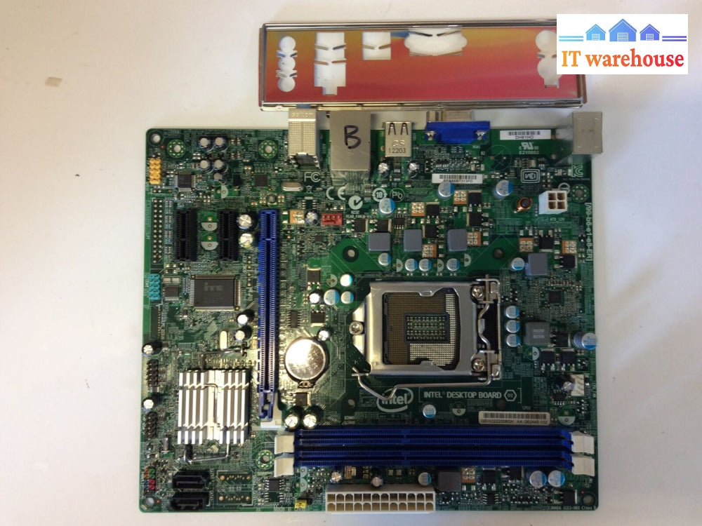 INTEL AA G62445-102 DH61HO SOCKET 1155 Motherboard & I/O SHIELD, fully TESTED