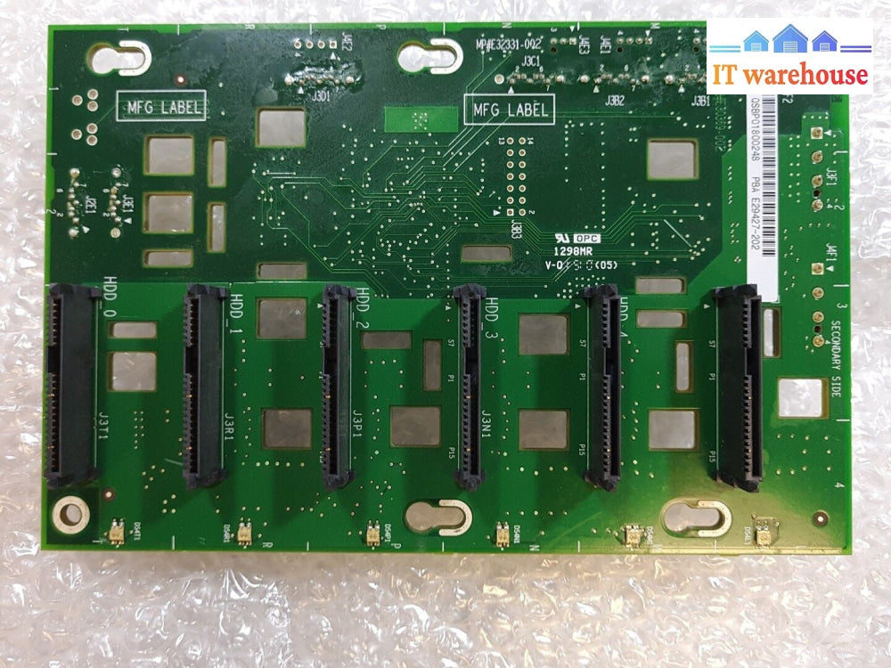 - Intel DA0S50HD4B0 Spare 6-Drive Backplane PBA E29427-202
