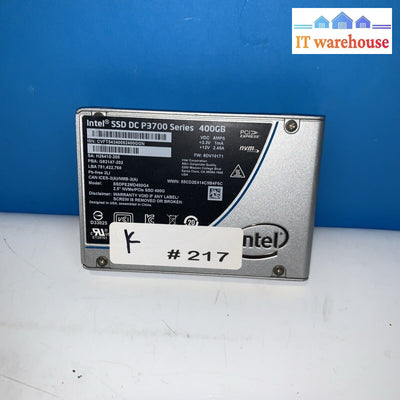Intel Dc P3700 Series 400Gb Pcie Nvme 2.5’ Ssd Ssdpe2Md400G4