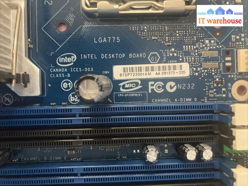 Intel Desktop Motherboard D81073-205 Socket LGA775 DDR2 ATX With C2D E6750 CPU ~