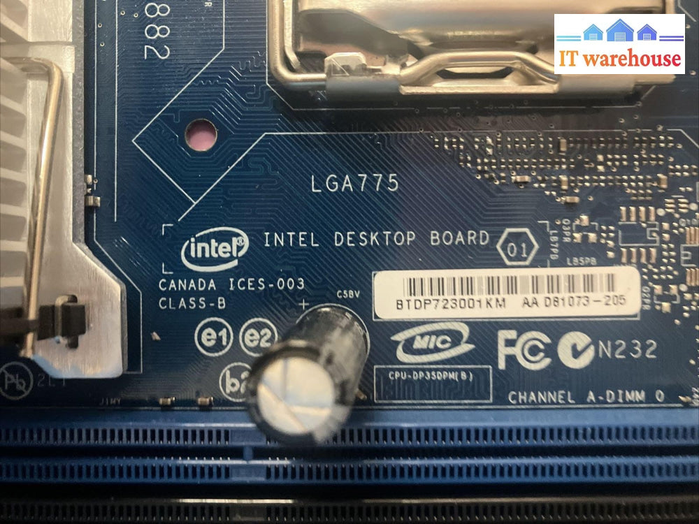 Intel Desktop Motherboard D81073-205 Socket LGA775 DDR2 ATX With C2D E6750 CPU ~
