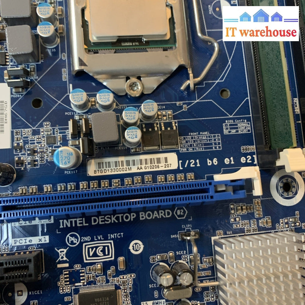 Intel DH67GD G10206-207 LGA1155 DDR3 mATX w/ i5-2400 + 2x4GB Ram
