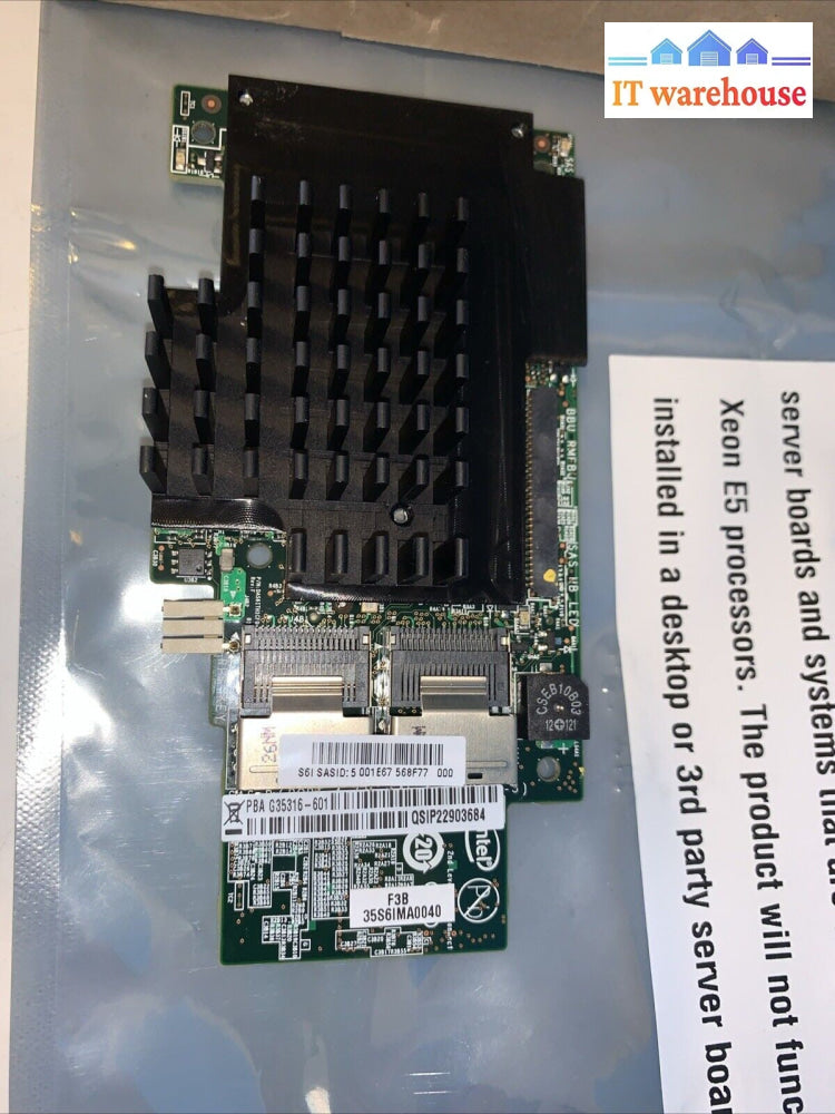 Intel Dual Port S6I 6Gb/s PCI-e Express SAS Riser Card PBA G35316-601 G34894-002