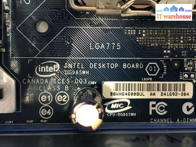 Intel Media Series Desktop Board DG965WH Motherboard W/ C2D 6300 CPU TESTED