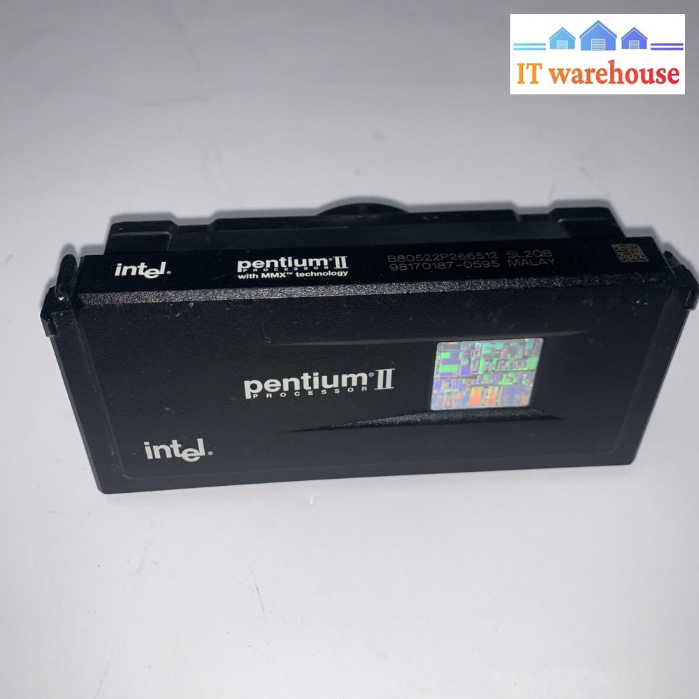 Intel Pentium II 266MHz SL2QB Slot 1 Cooler Intel 512MB Cache Processor CPU