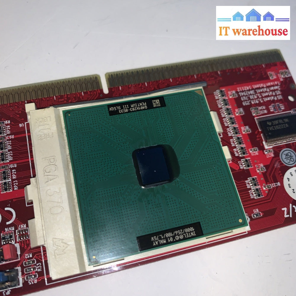 Intel PIII P3 1000/256/133/1.75V SL5DV 1000MHZ CPU with Slot 1 board