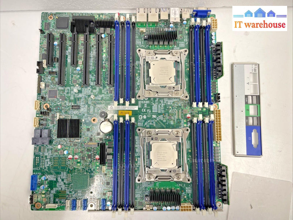 Intel S2600CW Motherboard H12881-270 + 2x Intel E5-2687WV4 CPU w I/O plate +