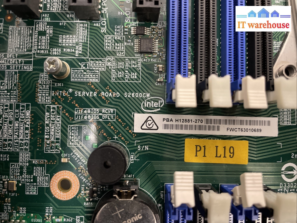 Intel S2600CW Motherboard H12881-270 + 2x Intel E5-2687WV4 CPU w I/O plate +