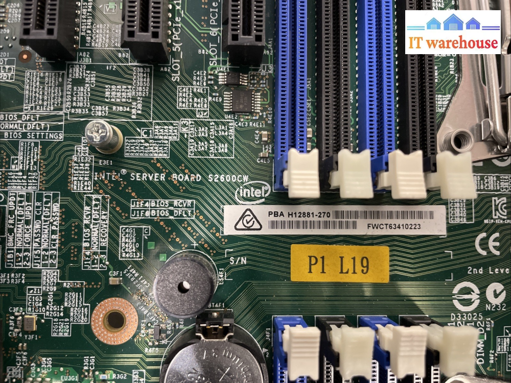 Intel S2600CW Motherboard H12881-270 w I/O plate (no cpu)  +