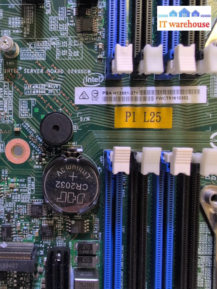 Intel S2600CW Motherboard H12881-271 + 2x Intel E5-2699 V4 CPU w I/O plate +
