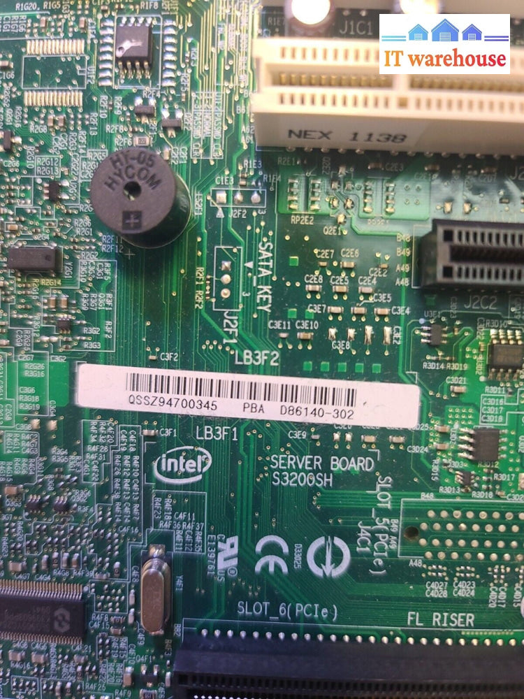 - Intel S3200SH Server Motherboard D86140 Socket 775 w/ XEON CPU+4GB RAM