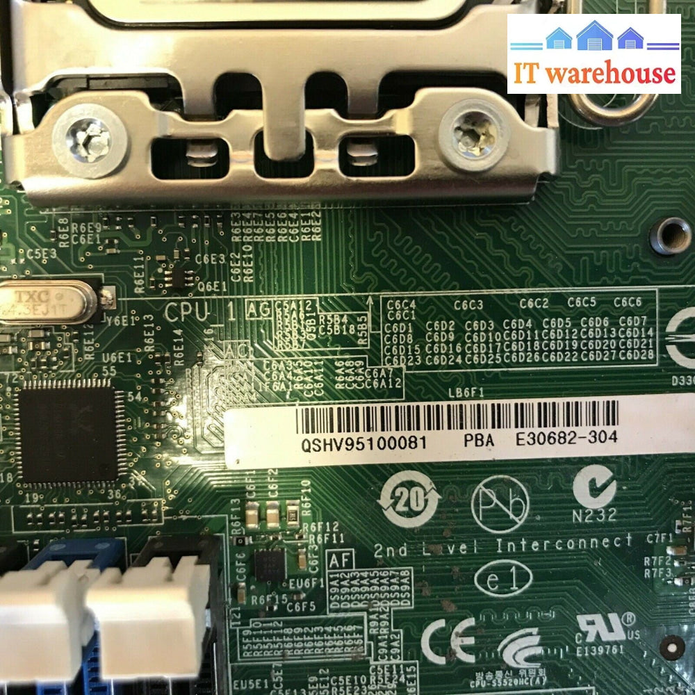 Intel S5520SC DAS50MB18C0 LGA1366 2 socket motherboard W/ 2 INTEL E5530 XEON   