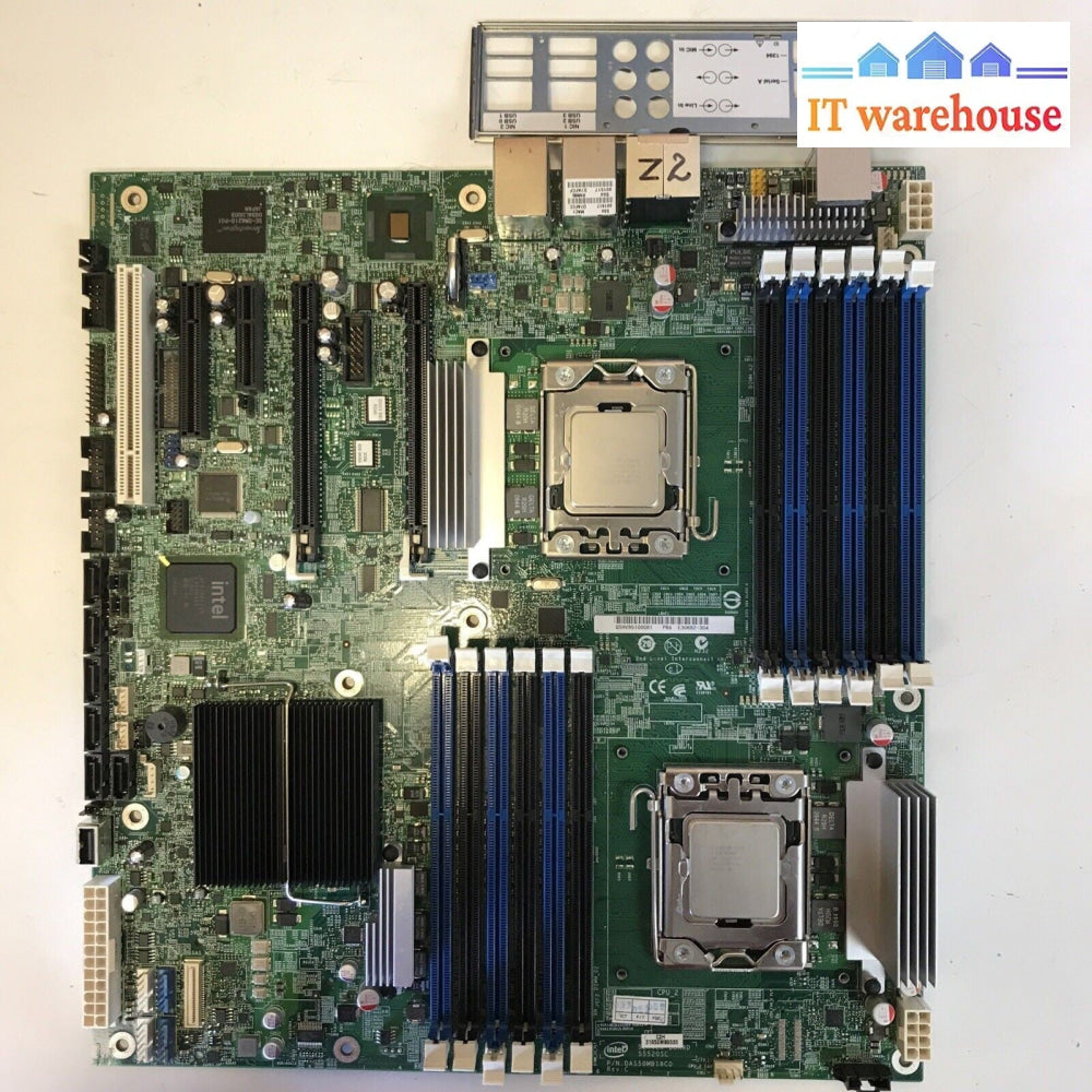 Intel S5520SC DAS50MB18C0 LGA1366 2 socket motherboard W/ 2 INTEL E5530 XEON   