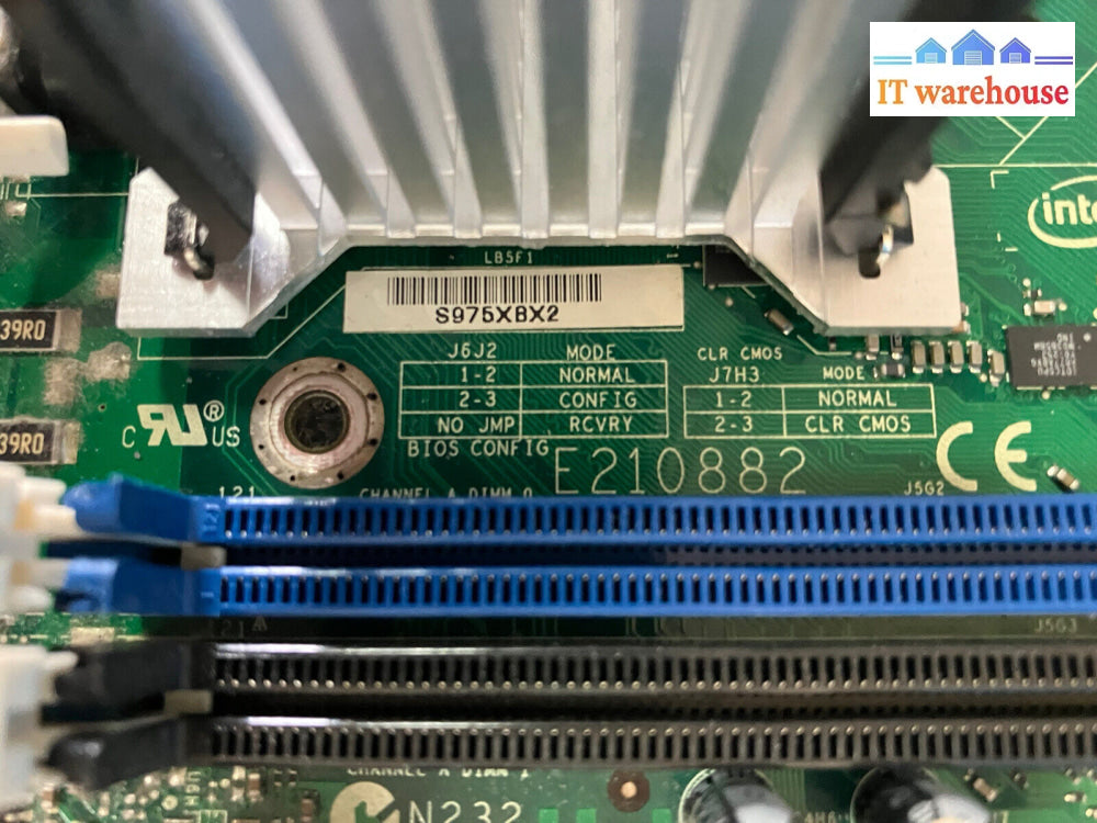 ~Intel S975Xbx2 Atx Workstation Motherboard Lga 775 Ddr2 W/ C2D 6600 + I/O Plate