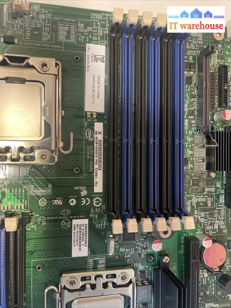 Intel Server Board S5520UR PBA E22554-752 with 2* E5620 CPU