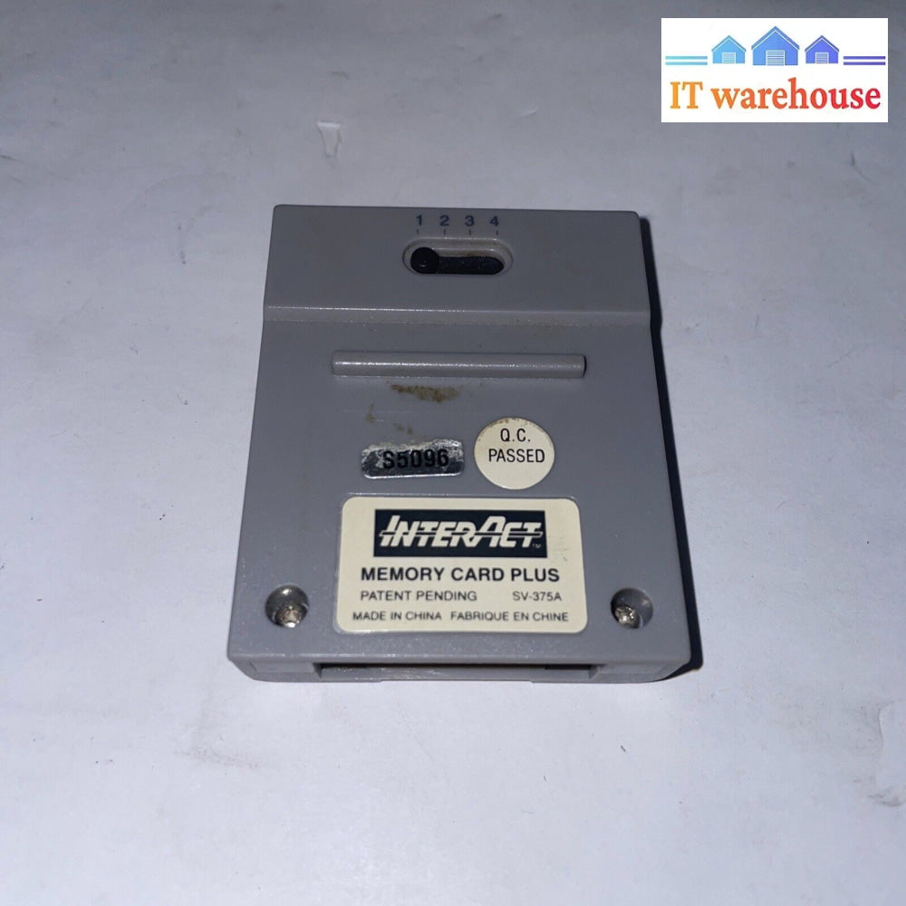 Interact Memory Card Plus For Nintendo 64 N64 1 Meg Sv-375A