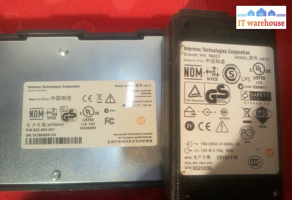 - Intermec AC14 Quad Charger 852-065-001 for CN3/CN4   WITH POWER ADAPTER