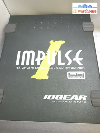 - IOGEAR IMPULSE 16X10X40X HI-SPEED USB 2.0 CD-RW BURNER GCD161040 TESTED