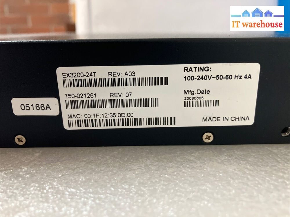 Juniper EX3200 Series EX3200-24T 24-Ports Gigabit Ethernet Switch 750-021261 ~