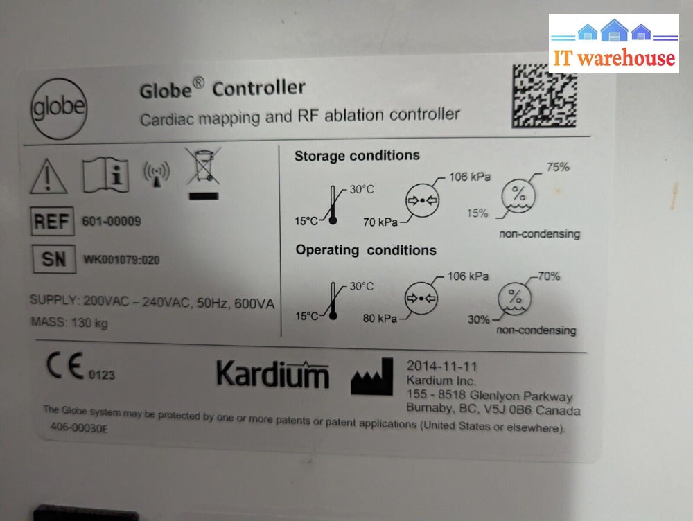 KARDIUM 126-00847 POWER SUPPLY  FOR CARDIAC MAPPING AND RF ABLATION CONTROLLER-