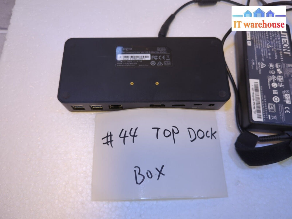 - Kensington Sd4700P K38240 Usb-C/3.0 6-Port Docking Station W/135W Ac Adapter