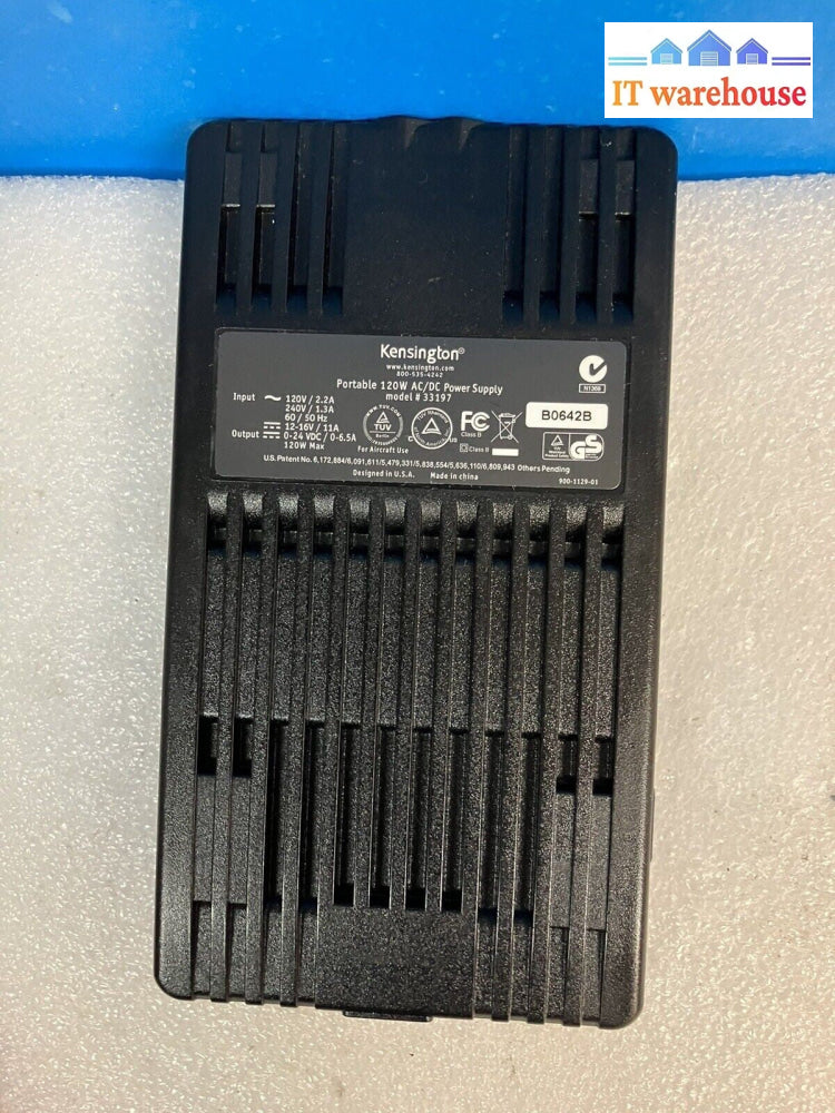 ~ Kensington Ultra Portable Universal 120W DC Power Supply Adapter Kit With Bag