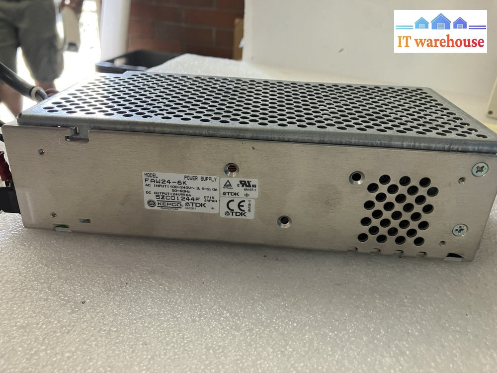 ~ KEPCO FAW24-6K / OPEN PWR SPLY AC INPUT:100-240V~3.5-2.0A DC OUT: 24V+- 6A