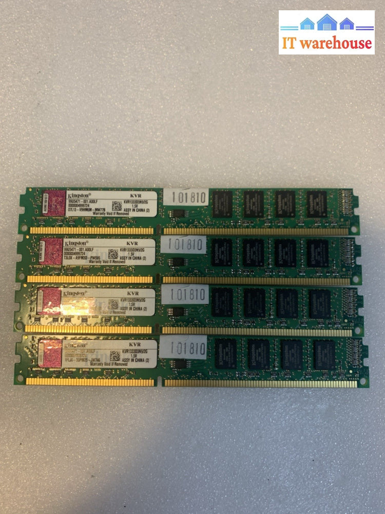 Kingston 8GB (4x2GB) DDR3 1333MHz PC3-10600 Desktop RAM KVR1333D3N9/2G Tested
