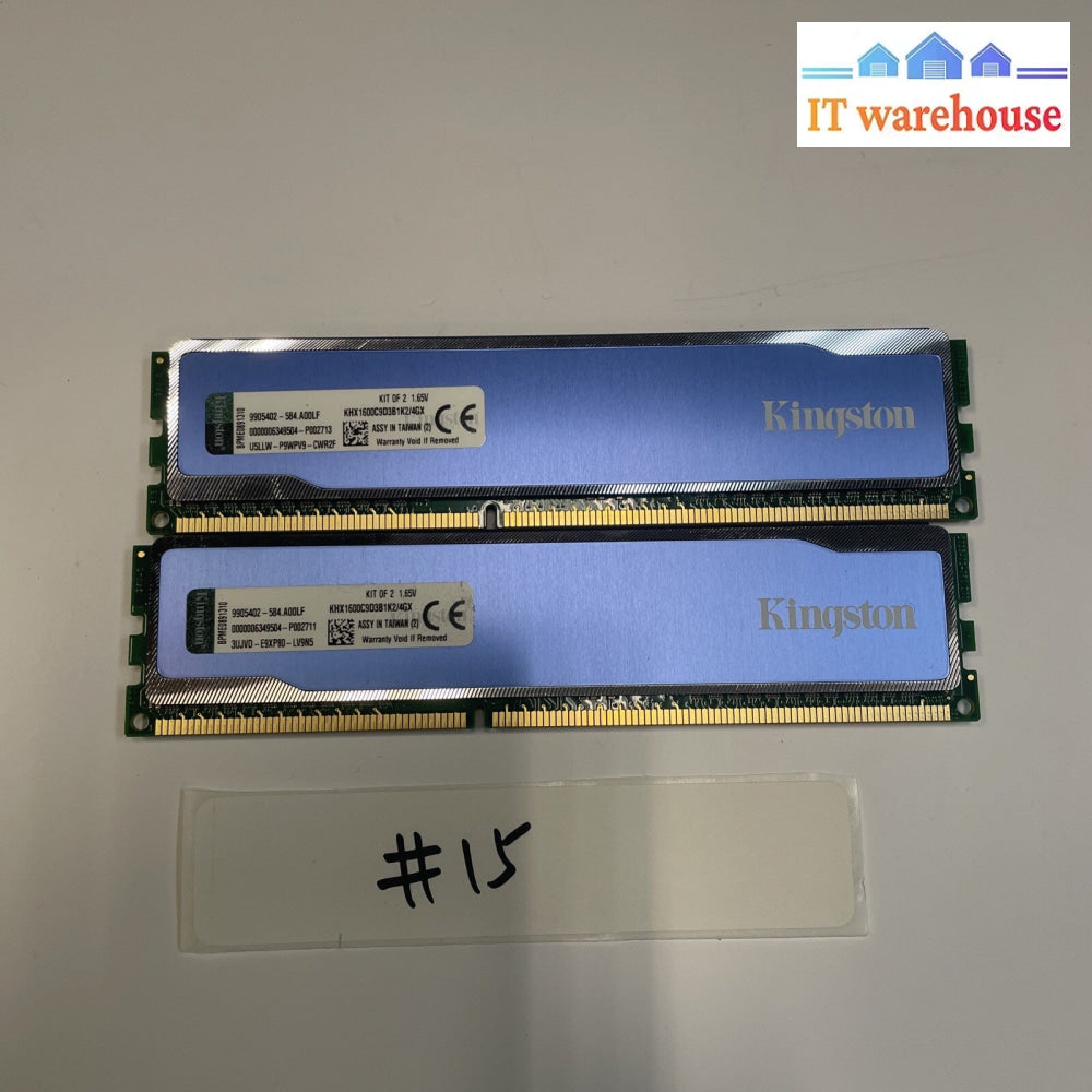 Kingston HyperX blu 2x2Gb=4Gb PC3-12800 1600Mhz DDR3 Desktop Memory RAM