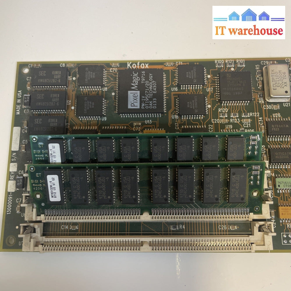 Kofax Kf9275 13000091-000 Rev C With 13000065-000 Rev C Kofax Image Products